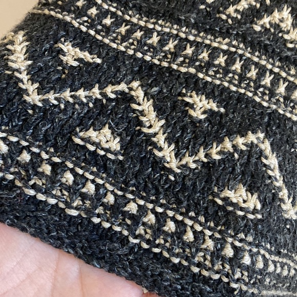 Vintage Ralph Lauren Sweater Vest Womens Medium Large Silk Linen Gray Tan Aztec - Picture 7 of 12